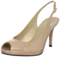 Stuart Weitzman Women's Litely Peep-Toe Pump,Adobe Aniline,5.5 M US,Adobe Aniline,5.5 M US