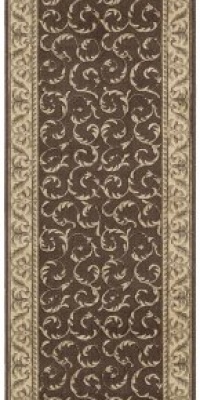 Nourison Zanibar Large Scroll Brown 3.6-Feet by 5.6-Feet Polyacrylic Area Rug