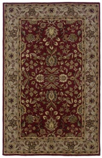 Rizzy Home JU0107 Jubilee 8-Feet by 8-Feet Round Area Rug, Burgandy