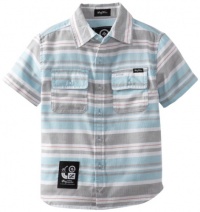 LRG - Kids Boys 2-7 Little Homesteader YD Stripe Woven Shirt, Crystal Blue, 6