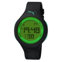 PUMA Men's PU910801019 Loop Large Digital Black Green Watch