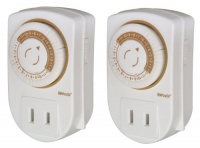 Woods 50006 Indoor 24-Hour Mechanical Outlet Timer, 2-Pack