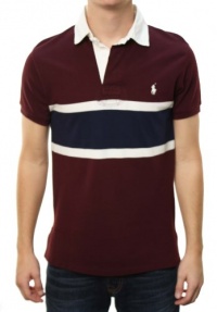 Polo Ralph Lauren Men's Small Pony Embroidered Mesh Polo Shirt Burgundy