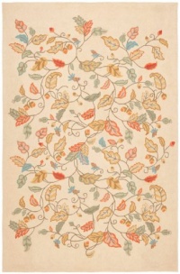 Safavieh MSR3611D Martha Stewart Collection Wool and Viscose Area Rug, 4-Feet by 6-Feet, Autumn Woods Grey Squirrel