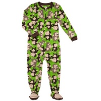 Carter's Boys One-piece Monkey Business Micro Fleece Footed Blanket Sleeper Pajamas - Size 6 Kids