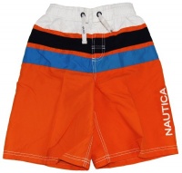 Boy's Orange Pull-On Swim Shorts/Swimwear - Nautica S(8Y) M(10-12Y) L(14/16) XL(18-20Y)