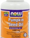 Now Foods Pumpkin Oil 1000mg Soft-gels, 100-Count