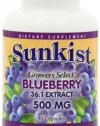 Sunkist Grower Select Blueberry Capsules, 500 mg, 90-Count Bottles (Pack of 2)