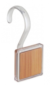 InterDesign Formbu SQ Shower Hooks, Bamboo, Set of 12