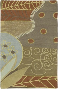 Surya Artist Studio 18-Inch Corner Sample 100-Percent New Zealand Wool Hand Tufted Area Rug