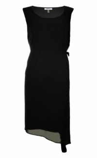 DKNYC Woman Asymmetrical Hem Plus Size Dress Black