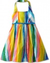 Bloome Girls 7-16 Striped Halter Dress, Multi, 10