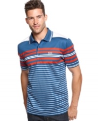 Don't let the silhouette fool you - this striped polo from BOSS Green has sporty style too.