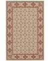 Add texture to any space with this magnificent hand-woven area rug. In muted gold, with deep red accents, the Country Heritage rug makes every room more comfortable with a luxuriously soft all-wool construction.