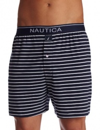 Nautica Men's Knit Yarn Dyed Dunner Yard Stripe Boxer