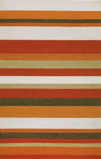 Liora Manne Ravella Stripe Rug, 24-Inch by 8-Feet, Orange