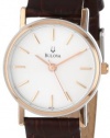 Bulova Women's 98V31 White Dial Strap Watch