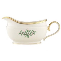 Lenox Holiday Gold-Banded Sauce Boat