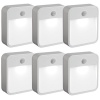 Mr Beams MB726 Battery Powered Motion Sensing LED Nightlight, White, 6-Pack