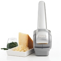 Exclusive to Bloomingdale's, the 3-drum Cuisinart electric cheese grater is polished and refined to allow for use directly at the table.