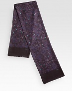 Iris printed scarf hand finished in Italian silk twill.9W x 55HSilkDry cleanMade in Italy