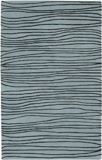 Blue Surya Artist Studio 2'x3' Solid/Striped Rectangle Area Rug from RugPal.com