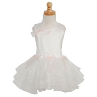 Bonnie Jean Little Girls Size 4 Ivory Satin Organza Spring Dress