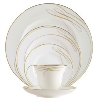 Waterford China Ballet Ribbon Gold 5 Piece Place Setting