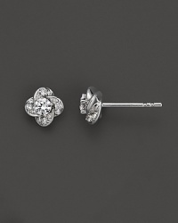 Diamond Flower 14K White Gold Earrings, 0.25 ct. t.w.