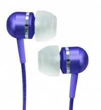 Coby CVEM79PUR Jammerz Platinum High-Performance Isolation Stereo Earphones, Purple