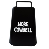 MORE COWBELL 5 high Cow Bell for Cheering at Sporting Events: Hockey, Football, Soccer, Baseball, Cyclocross, Cycling