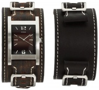 GUESS U0083G1 Bold Buckled Cuff Watch with Interchange