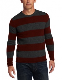 Williams Cashmere Men's 100% Cashmere Striped Crew Neck Sweater