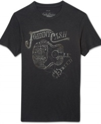 Pay homage to one of music's legend with this cool Johnny Cash tee from Lucky Brand Jeans.