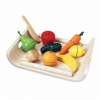 Plan Toys Assorted Fruits and Vegetables (Solid Wood Version)