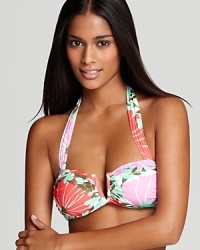 This retro-inspired halter bikini top by Nanette Lepore features the flirty, feminine styling the designed is adored for.