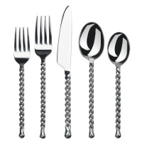 Gourmet Settings Silver Tear 20-Piece Flatware Set, Service for 4