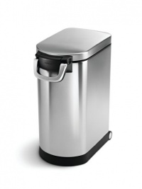 simplehuman 30-Liter Pet Food Storage Can, Brushed Stainless Steel