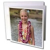 Danita Delimont - Children - Hawaii, Kauai, Smith Family Luau, Child tourist - US12 SAV0104 - Savanah Stewart - Greeting Cards-12 Greeting Cards with envelopes