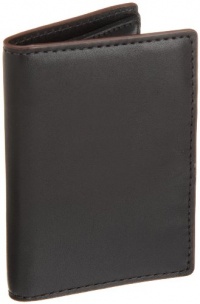 Jack Spade Mill Leather Vertical Card Holder, Black, One Size