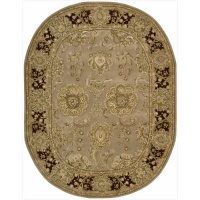 Nourison 2000 2232 Oval Rug, Beige, 7.6-Feet by 9.6-Feet