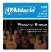 D'Addario EJ38 12-String Phosphor Bronze Acoustic Guitar Strings, Light, 10-47