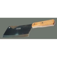 Winco Heavy Duty Cleaver with Wood Handle 3 1/2 x 8 inch Blade