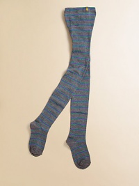 Bold stripes and pony logo add style and substance to these cozy, stretchy tights.81% cotton/17% polyester/2% spandexMachine washMade in USA