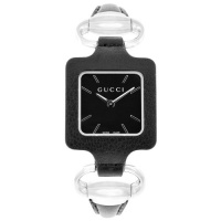 Gucci Women's YA130402 Stainless Steel with Black Dial Watch