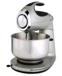 Mix maker. Packed with 12 precision speeds, this stand mixer brings a new confidence to your kitchen. Stainless steel beaters and dough hooks whip up ingredients with ease in the spacious 4.6-quart work bowl, freeing up your hands for whatever else needs prepping. 2-year warranty. Model FPSBSM2104.