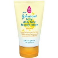 Johnson & Johnson Baby Daily Face and Body Sunscreen Lotion, SPF 40, 4  Ounce