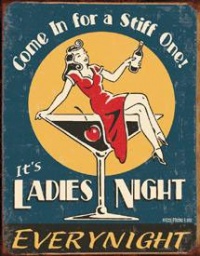 Moore Ladies Night Every Night Distressed Retro Vintage Tin Sign