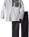 Calvin Klein Boys 2-7 2-Piece Hooded Top With Jeans, Gray, 6