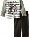 Calvin Klein Boys 2-7 Top With Jeans, Gray, 2T